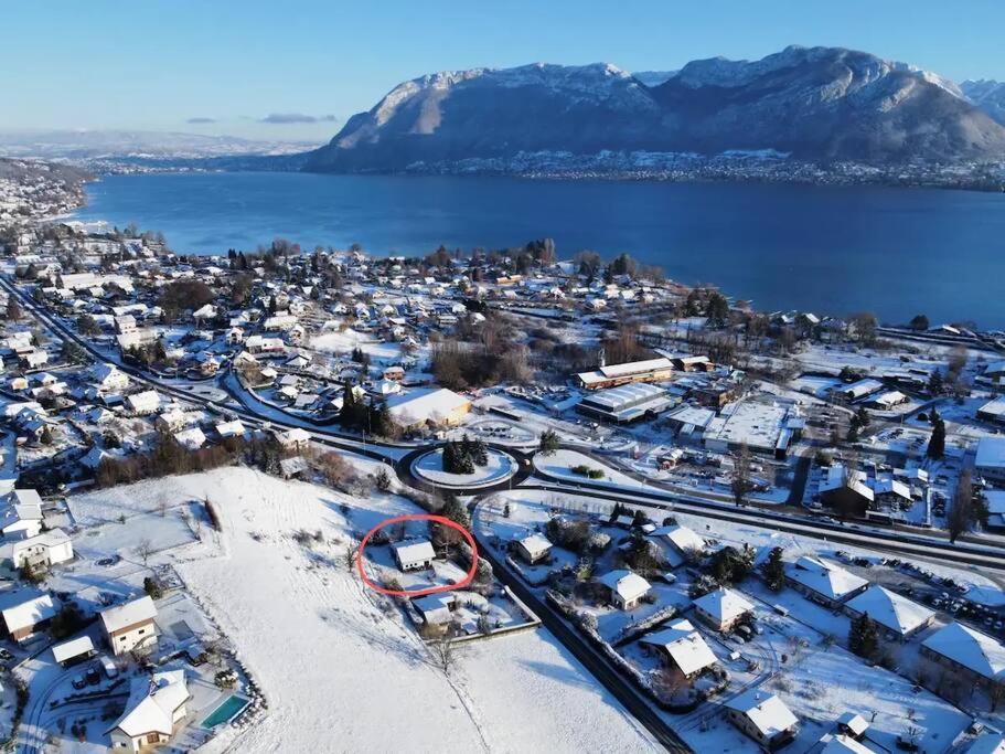 Appartement Independant 30 M² A 500M Du Lac, 2 Velos Et Parking Fournis Sevrier Bagian luar foto